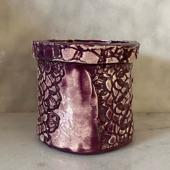Handmade Pottery Purple Planter/Pencil Holder - Picture 8 of 8